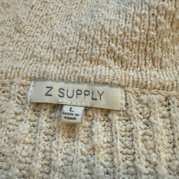 Z Supply Cream and Navy V-Neck Sweater - Picture 6 of 6